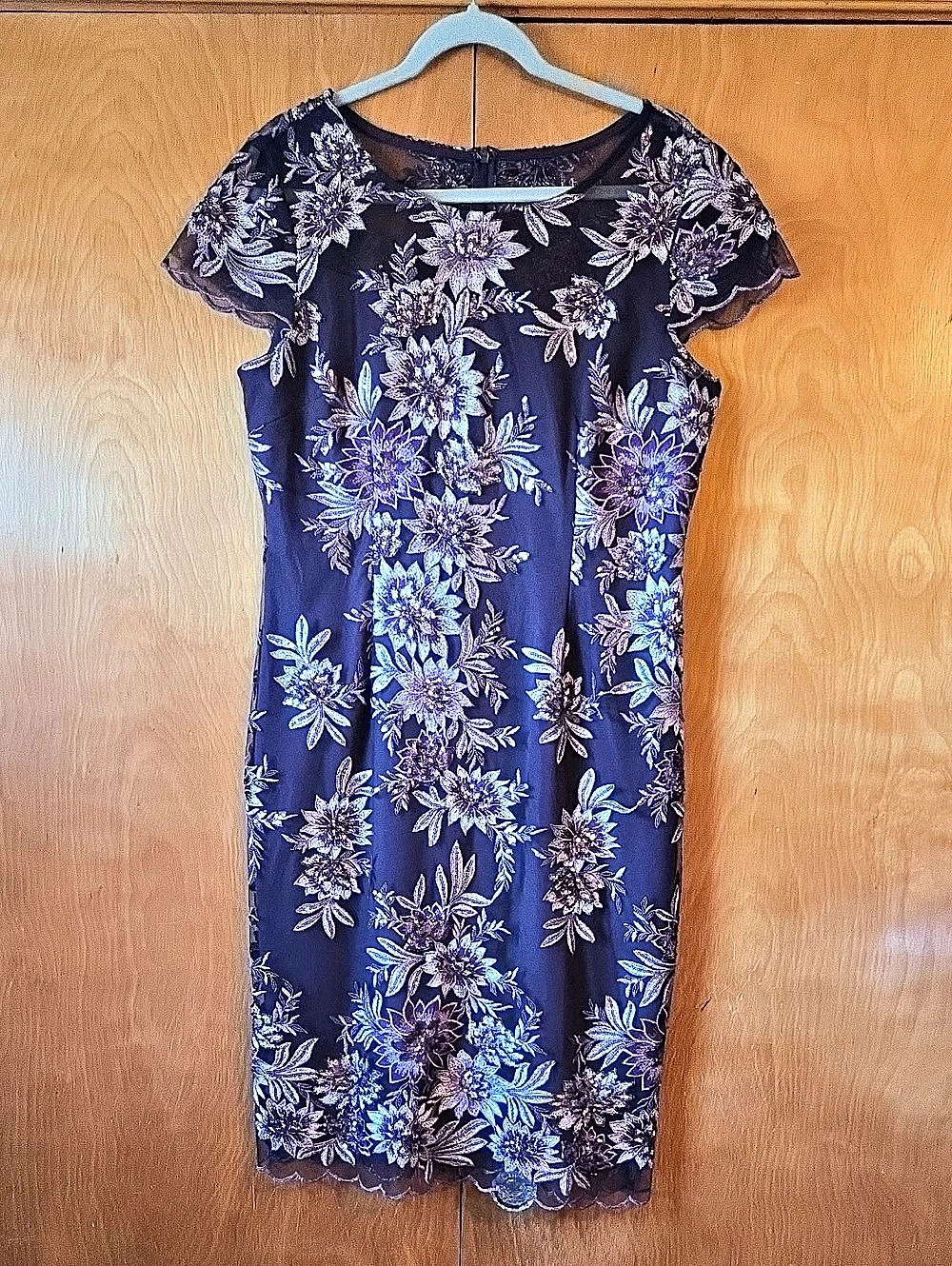Alex Evenings Floral Midi Dress Size 12 Like New